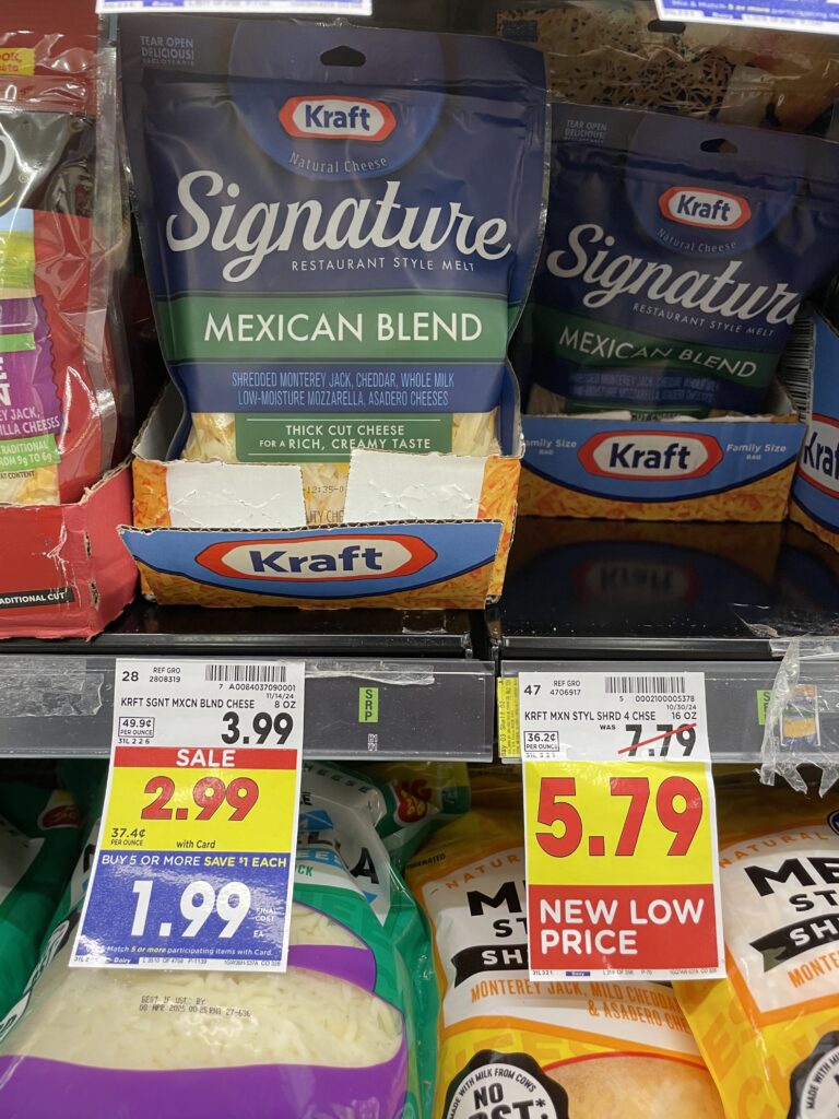 kraft shredded cheese kroger shelf image (1)