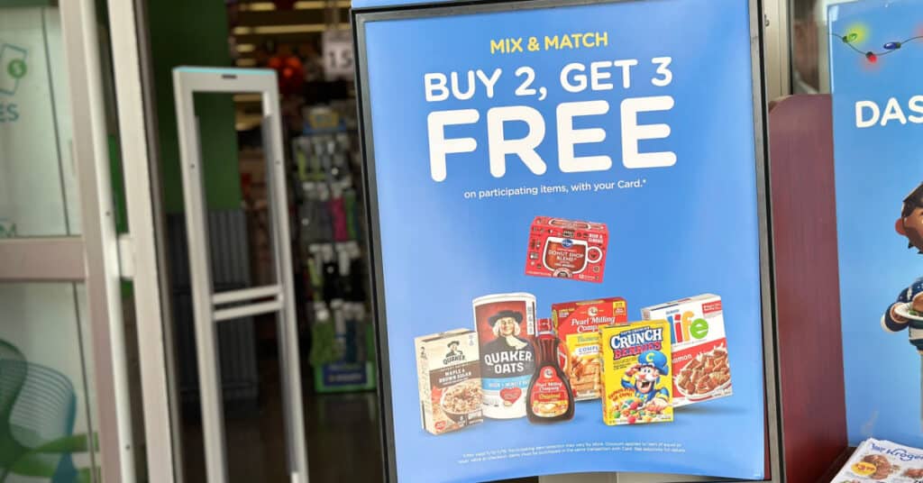 quaker buy 2 get 3 free sale kroger