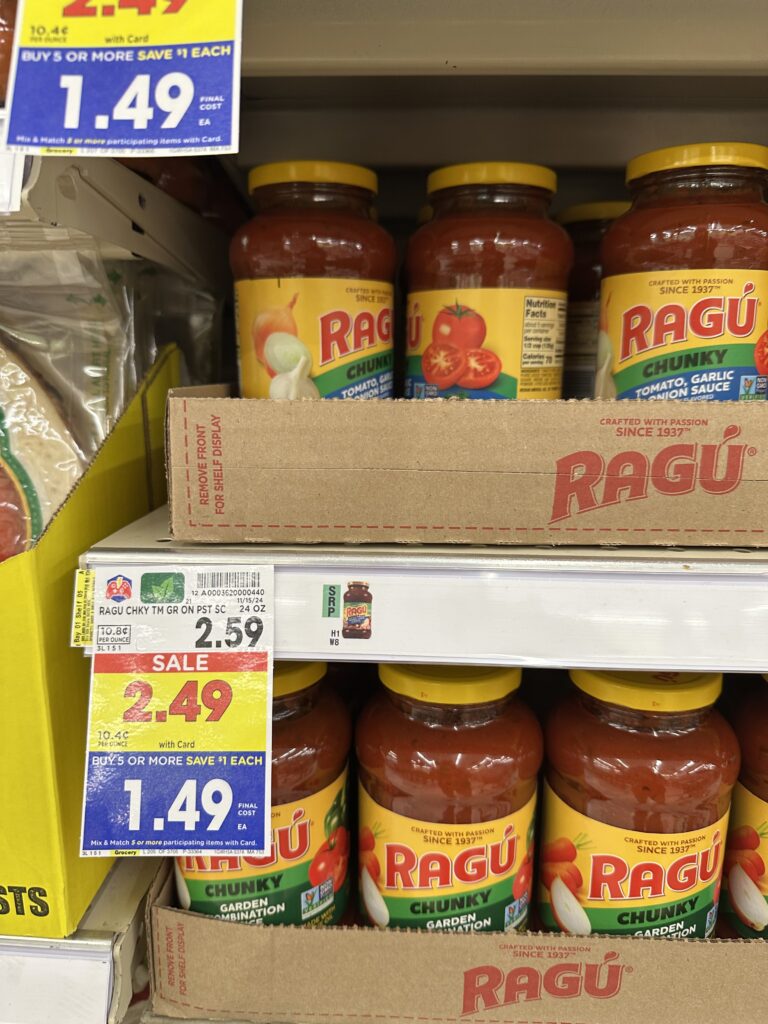 ragu pasta sauce kroger shelf image (6)