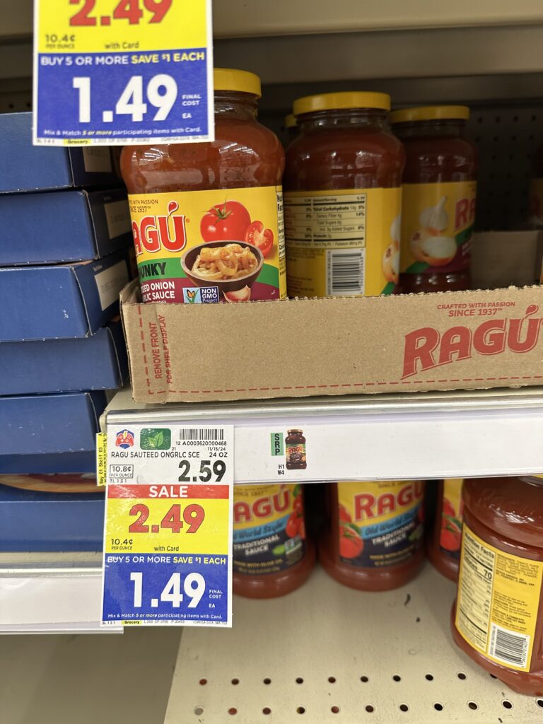 ragu pasta sauce kroger shelf image (6)