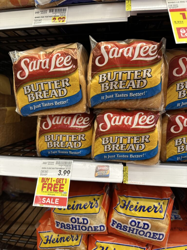 sara lee bread kroger shelf image (1)