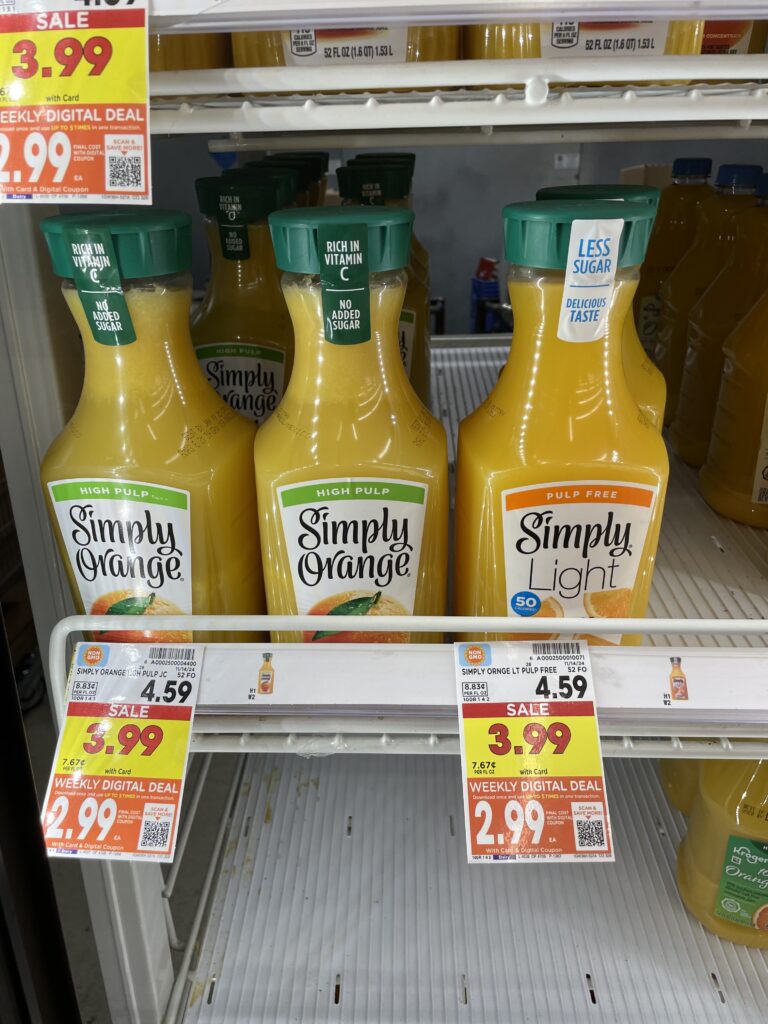 simply orange juice kroger shelf image (3)