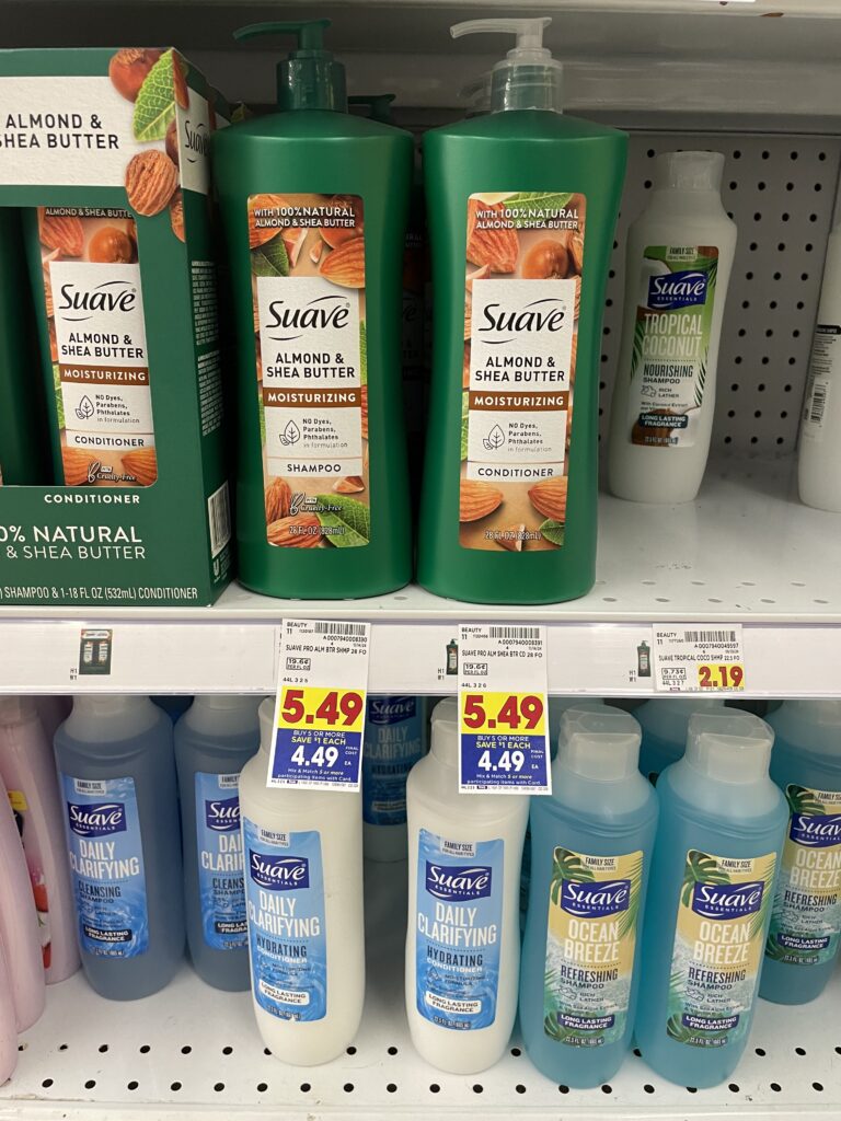 suave shampoo and contioner kroger shelf image (1)