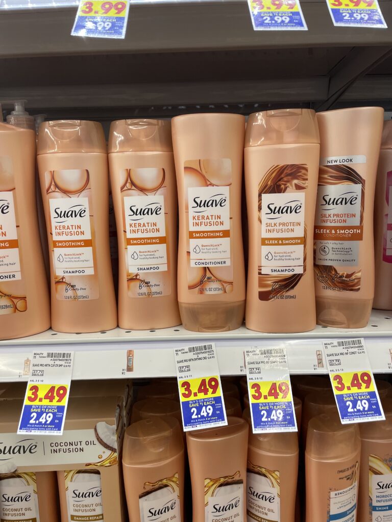 suave shampoo and contioner kroger shelf image (1)