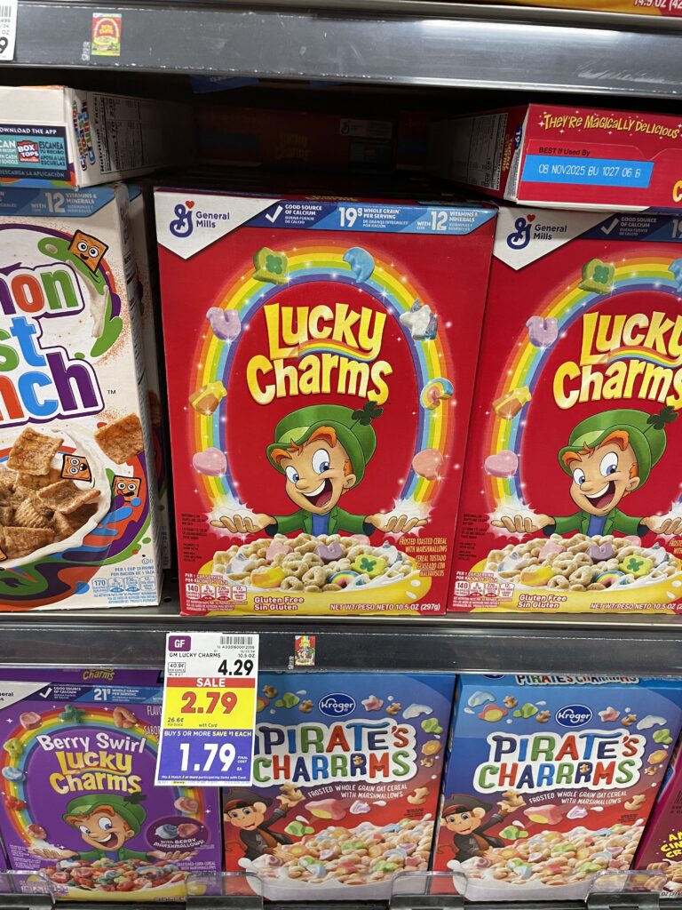 General Mills Cereals Kroger Shelf Image