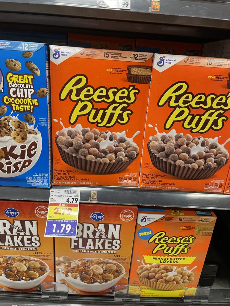 General Mills Cereals Kroger Shelf Image