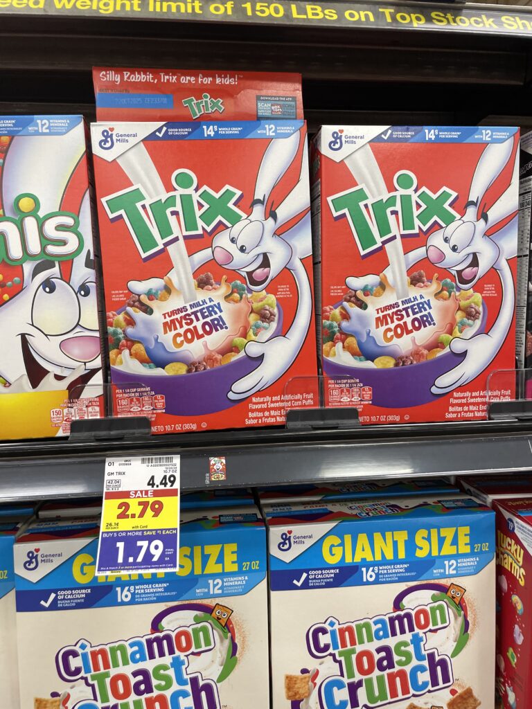 General Mills Cereals Kroger Shelf Image