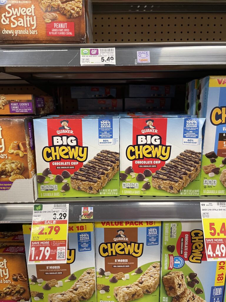 quaker chewy kroger shelf image