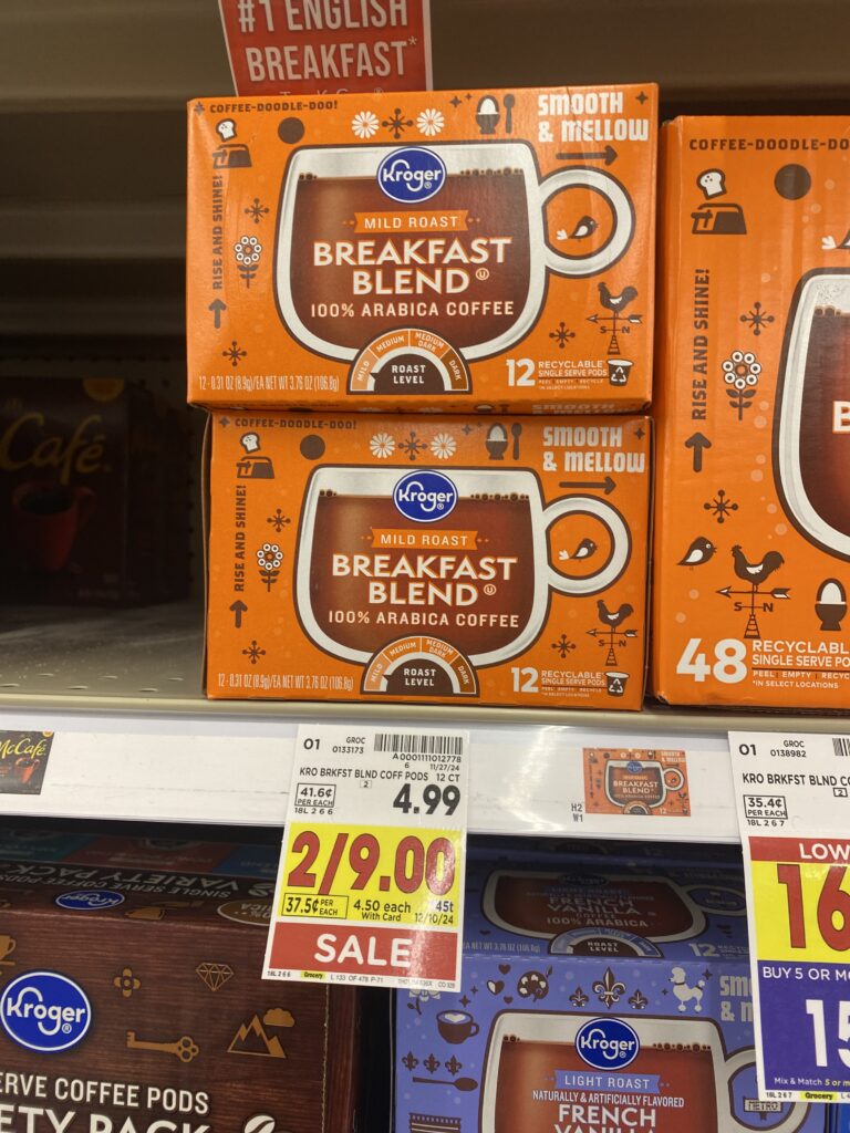 Kroger K-Cups Coffee Kroger Shelf Image 