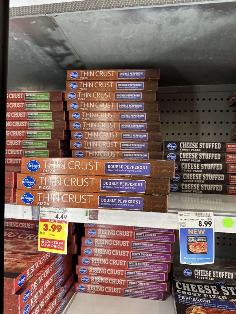 Kroger Rising Crust Pizza Shelf IMage 