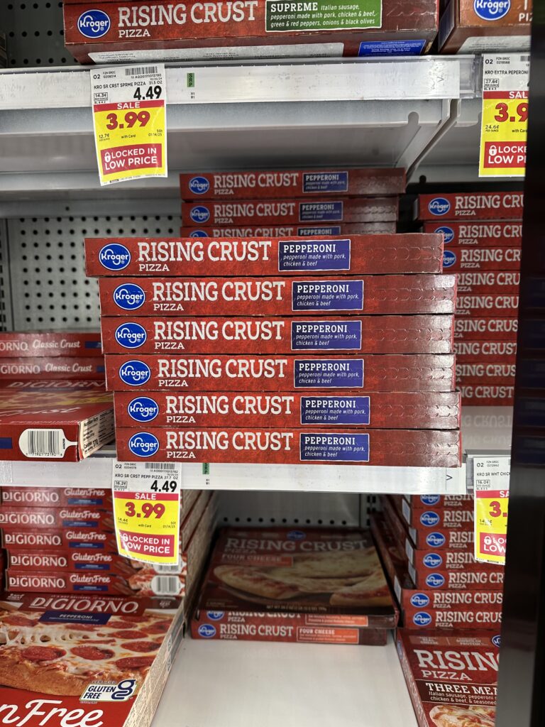 Kroger Rising Crust Pizza Shelf IMage 