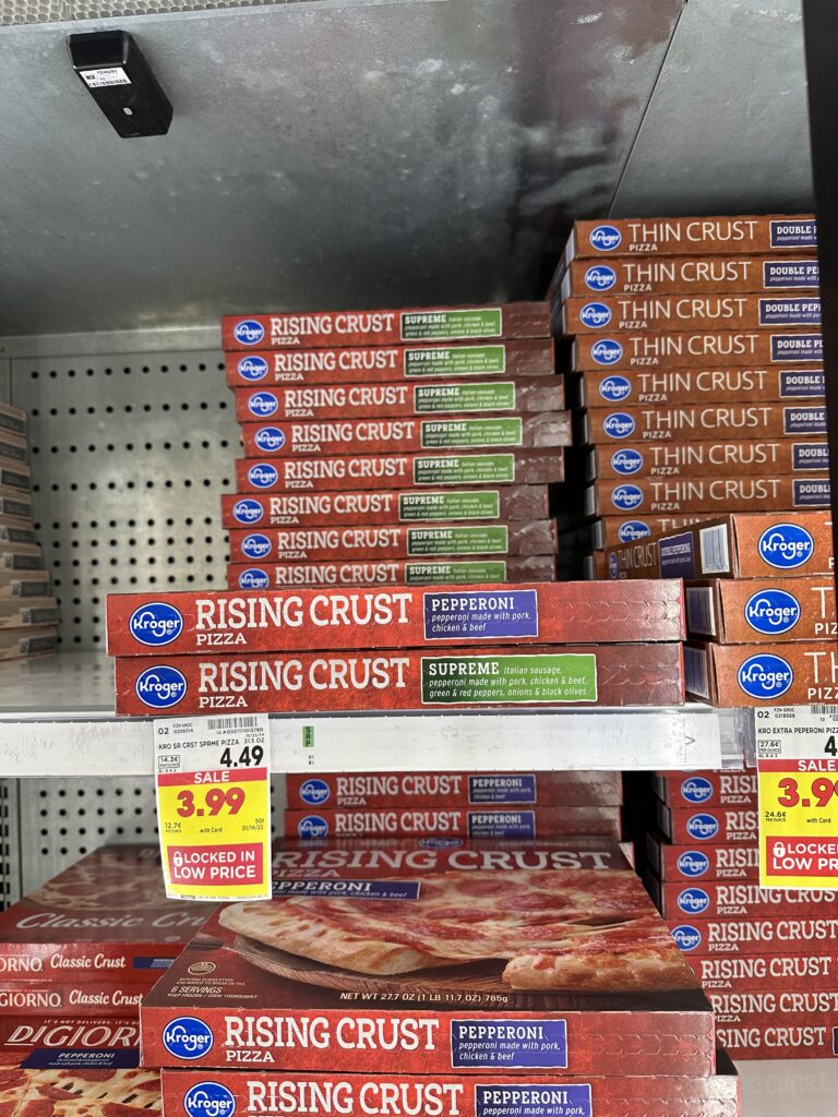 Kroger Rising Crust Pizza Shelf IMage 