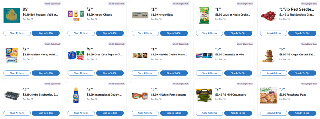 Kroger Weekly Digital Coupons