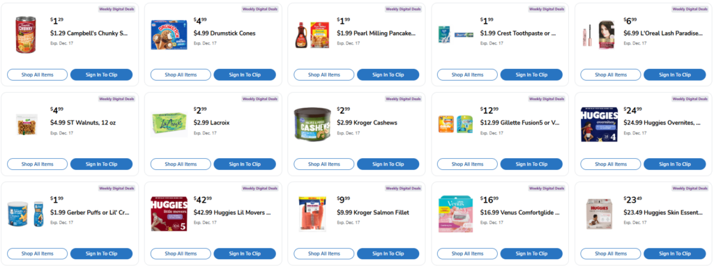 Kroger Weekly Digital Coupons