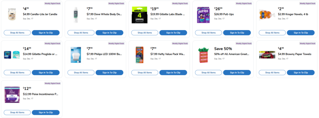 Kroger Weekly Digital Coupons