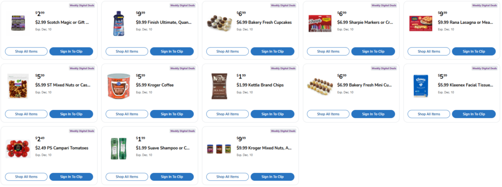 Kroger Weekly Digital Coupons