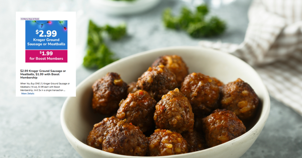 Kroger ground pork or meatballs kroger digtial coupon