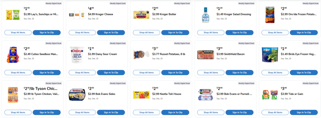 Kroger weekly digital coupons