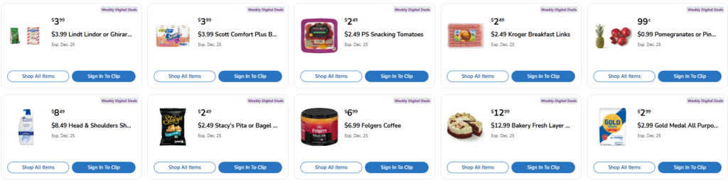 Kroger weekly digital coupons