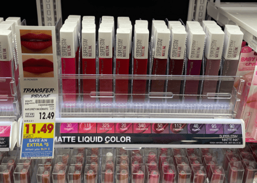 Maybelline New York Cosmetics Kroger Shelf Image