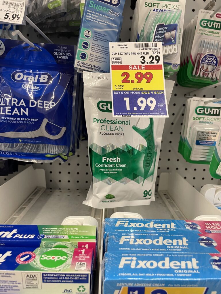 GUM flosser kroger shelf image