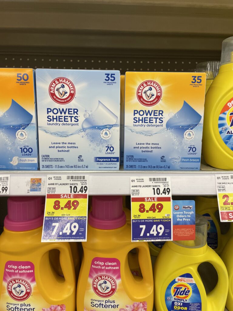 arm and hammer power sheets kroger shelf image