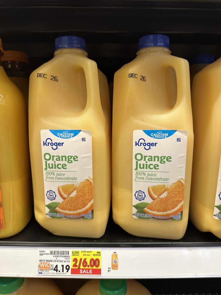 Kroger Orange Juice Shelf Image