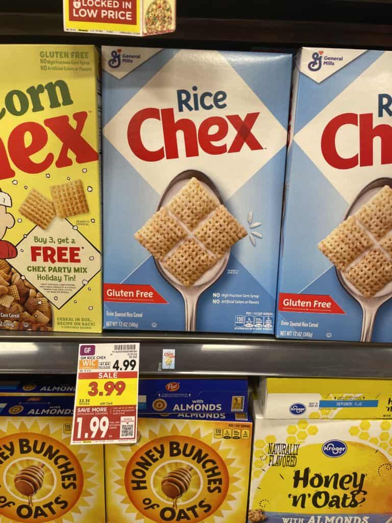 General Mills Chex Cereal Kroger Shelf IMage