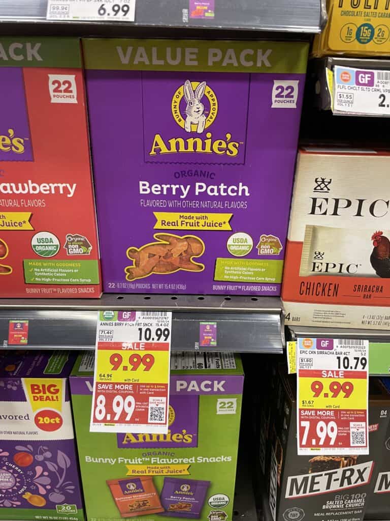 Annie's Fruit Snacks Kroger Shelf Image