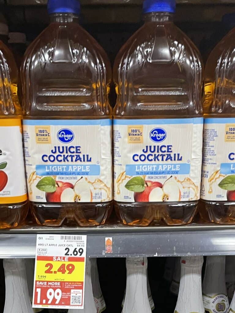 kroger apple juice shelf image