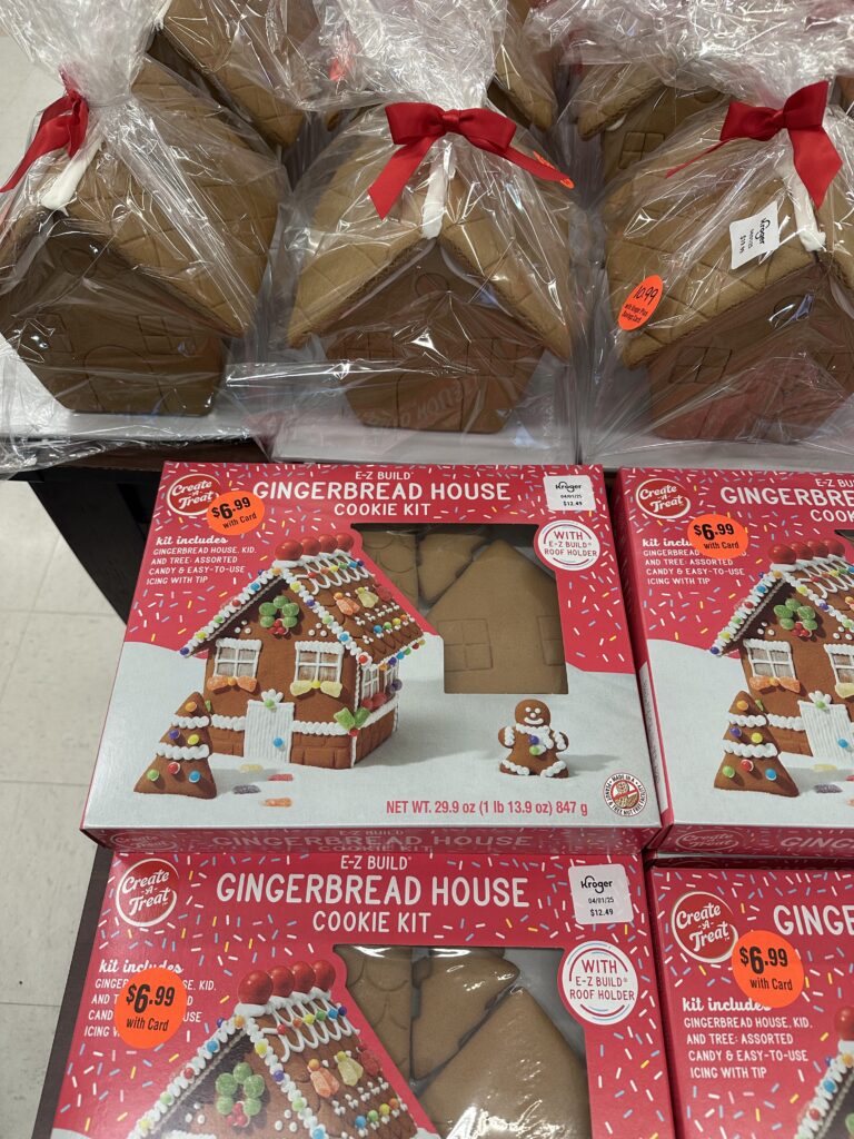 Gingerbread House and Cookie Kits Kroger Shelf Image