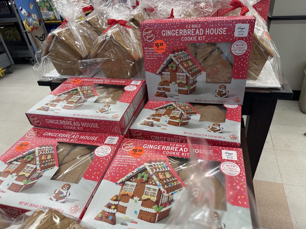 Gingerbread House and Cookie Kits Kroger Shelf Image