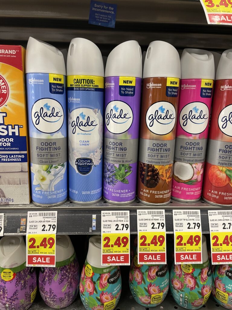 glade air freshener spray kroger shelf image