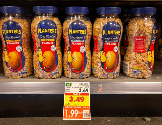 Planters Peanuts Kroger Shelf Image