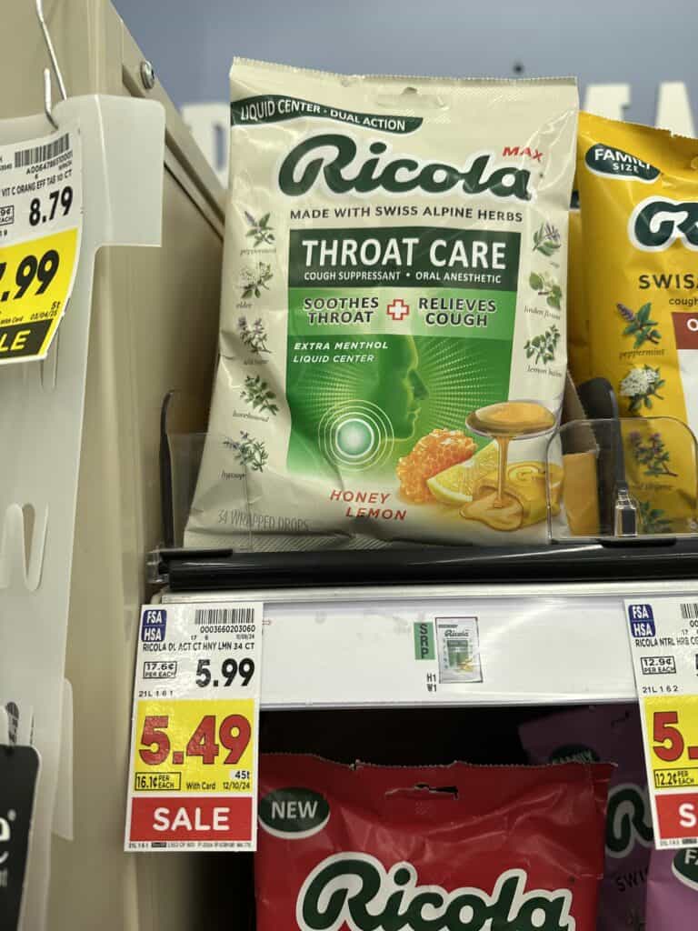 Ricola Throat Lozenges Cough Drops Kroger Shelf Images 