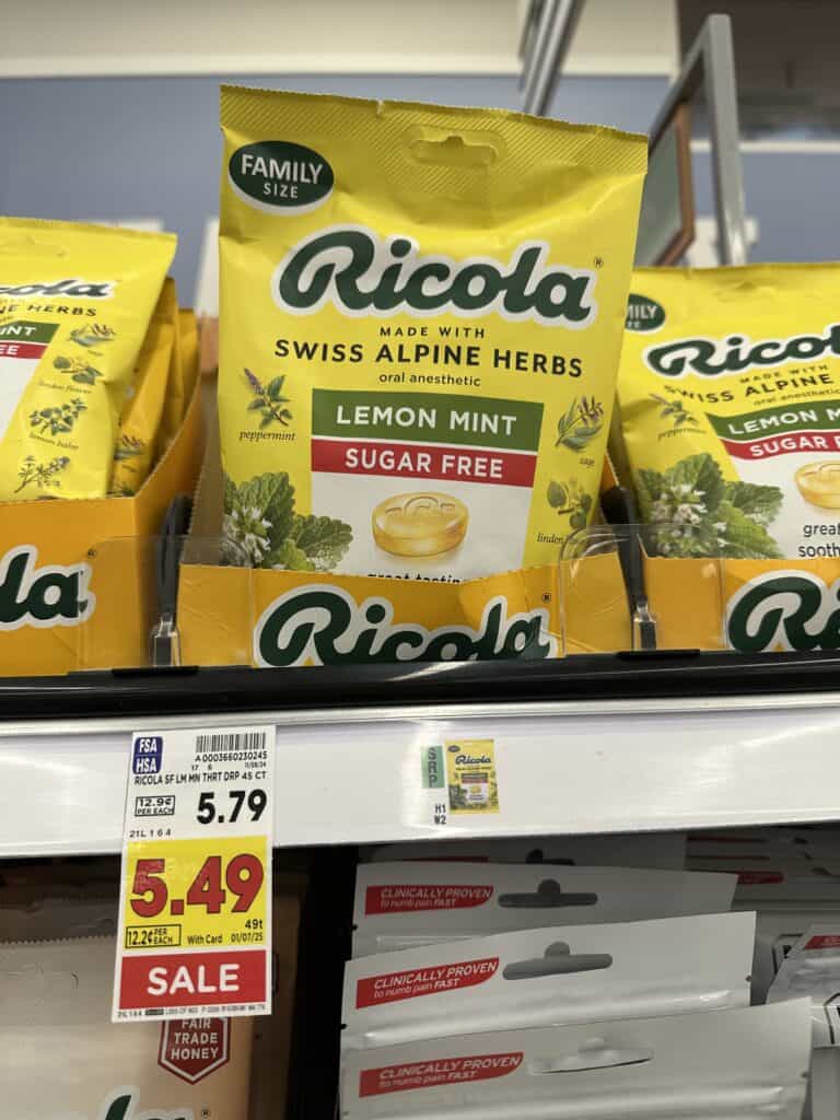 Ricola Throat Lozenges Cough Drops Kroger Shelf Images 