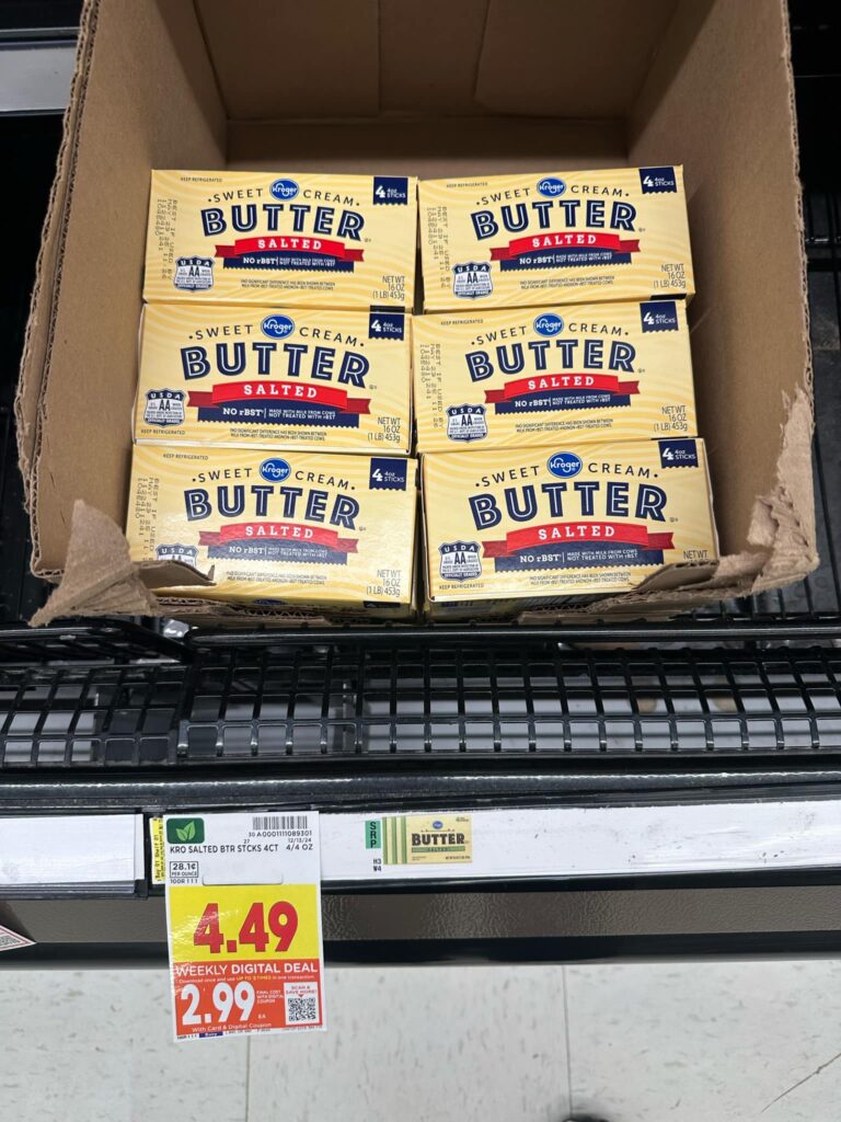 kroger butter shelf image