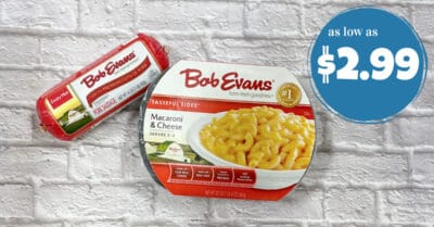 bob evans sausage roll and mac and cheese kroger krazy