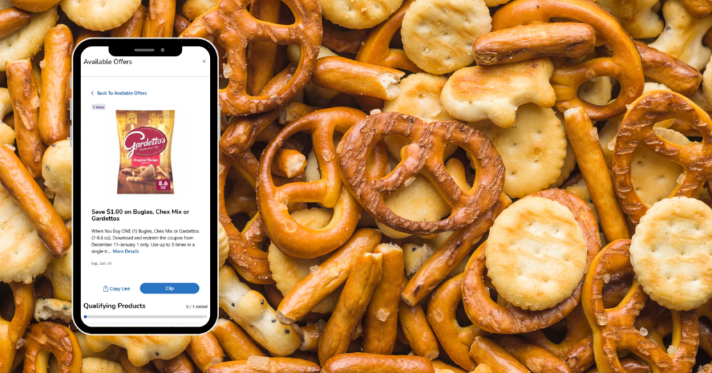 chex mix, gardettos and bugles digital