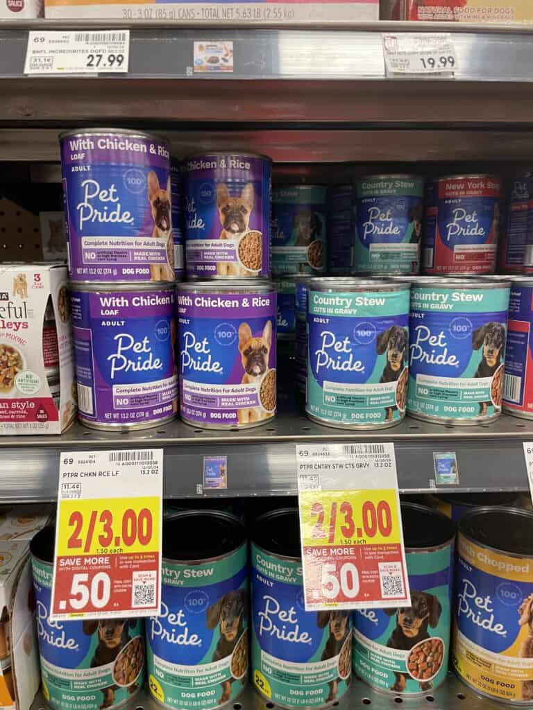 e pet pride wet dog food kroger shelf image (1)