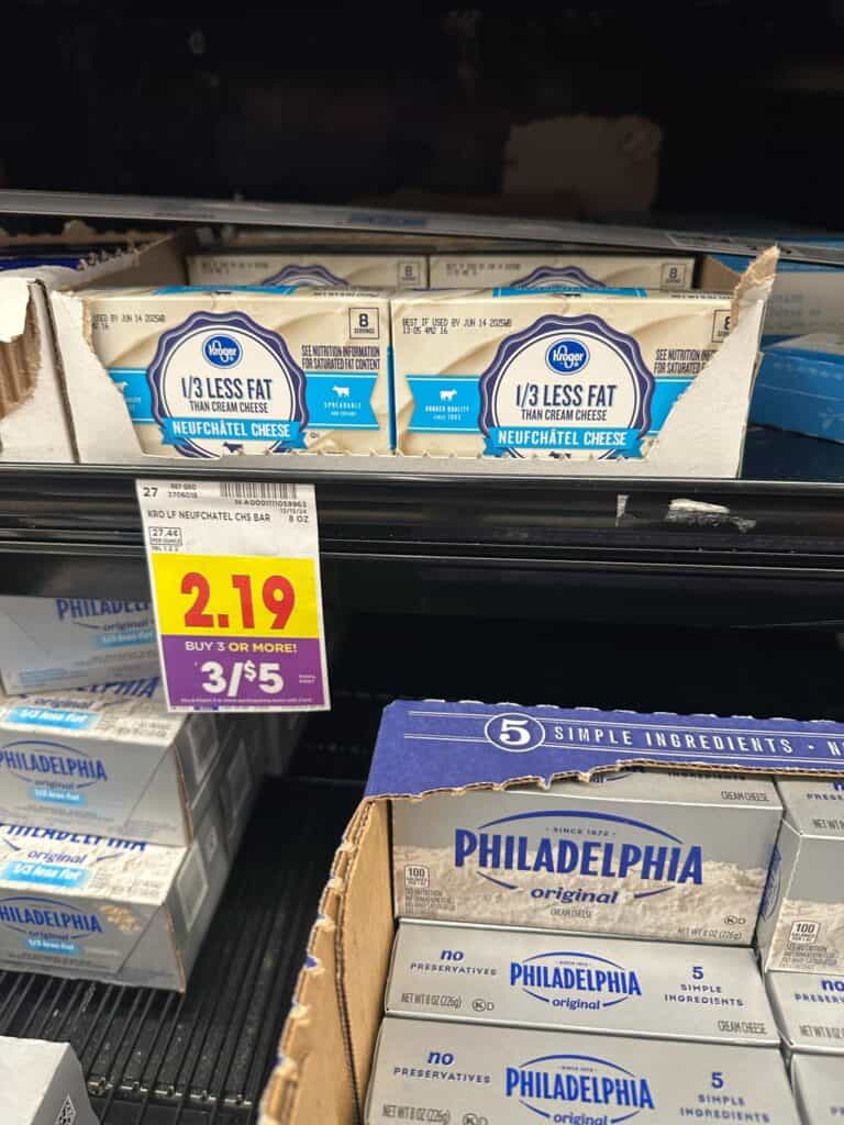 kroger cream cheese shelf image