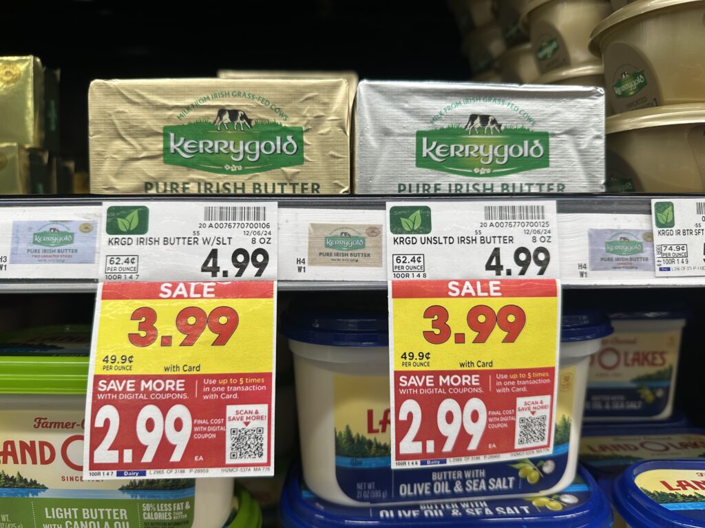 kerrygold butter kroger shelf image