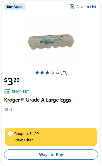 kroger eggs image