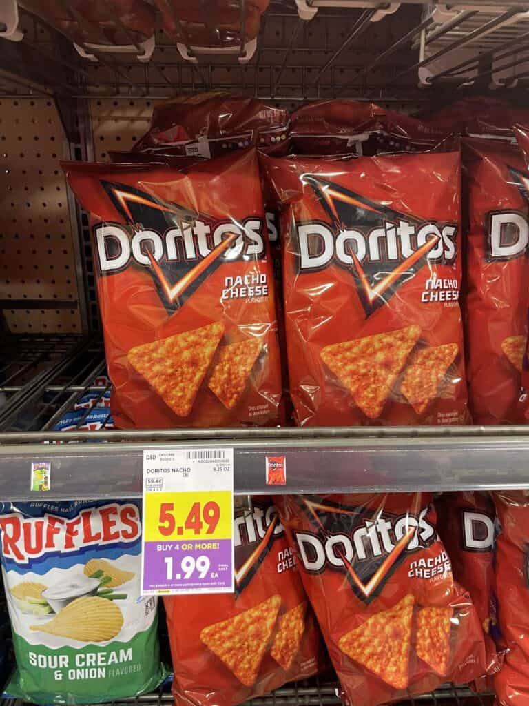 lays, sunchips, doritos and fritos kroger shelf image (1)