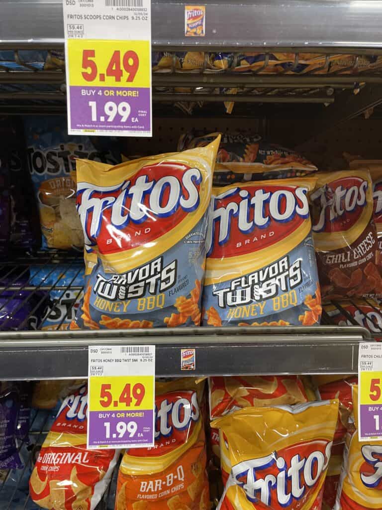 lays, sunchips, doritos and fritos kroger shelf image (1)