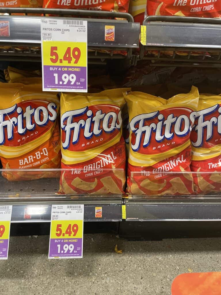 lays, sunchips, doritos and fritos kroger shelf image (1)