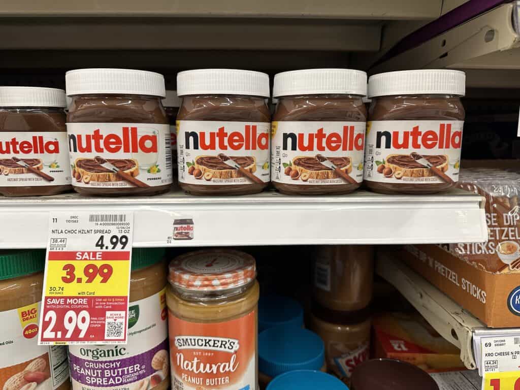 nutella kroger shelf image