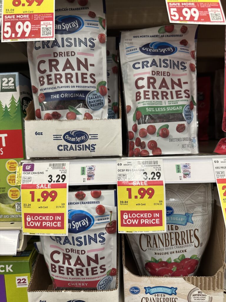 ocean spray cranberries kroger shelf image (2)