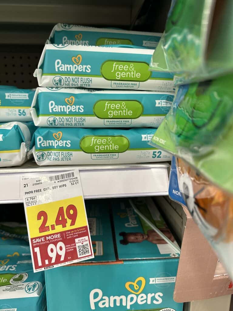 pampers and huggies wipes kroger shelf image (4)