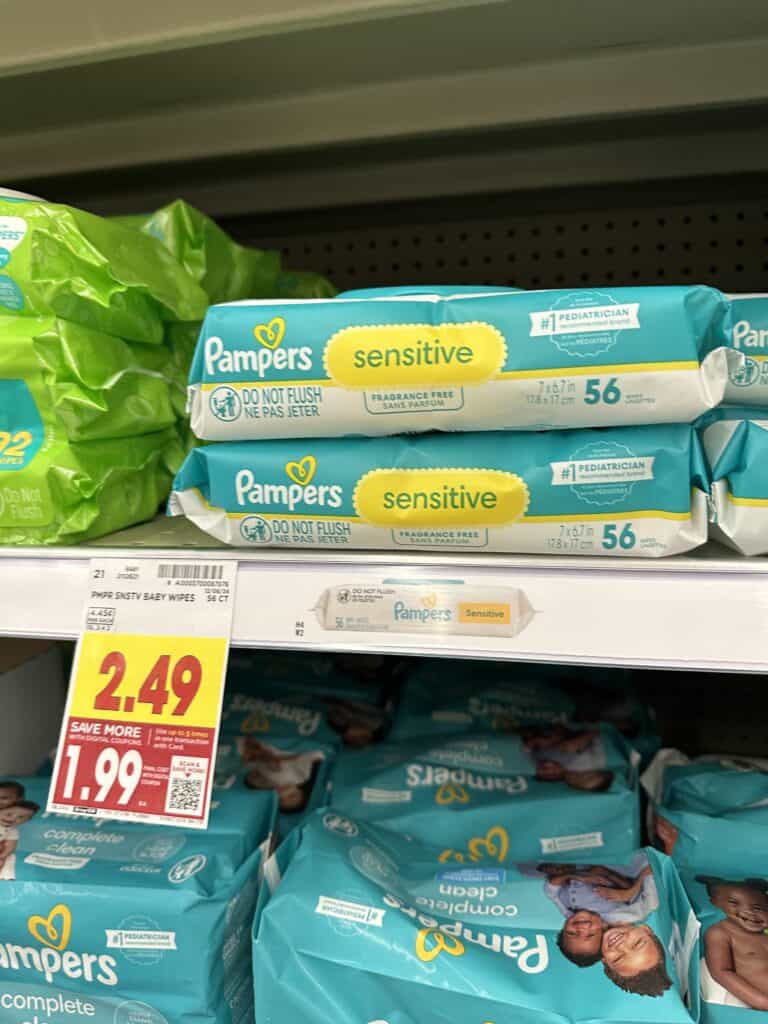 pampers and huggies wipes kroger shelf image (4)